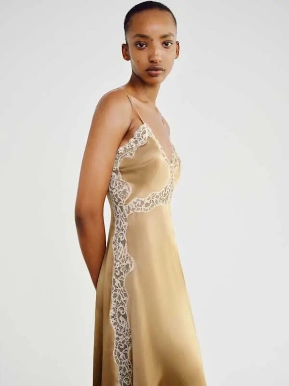 Reformation Ericka Riesling Lace-trim Dress